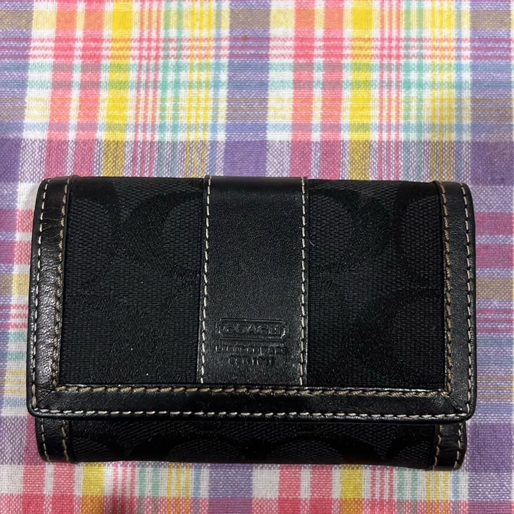 Black on Black Small Coach wallet
